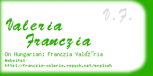 valeria franczia business card